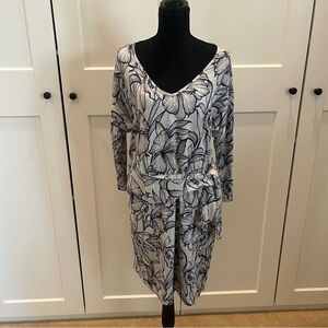 Tommy Bahama Floral Long Sleeve Faux Wrap Dress